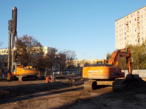 Wrocław zabezpieczenie wykopu ul. Bezpieczna - Baumatech
