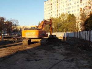 Wrocław zabezpieczenie wykopu ul. Bezpieczna - Baumatech