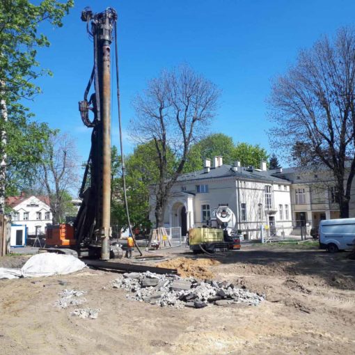 Ścianka berlińska bezwibracyjna betonowana w Zielonej Górze