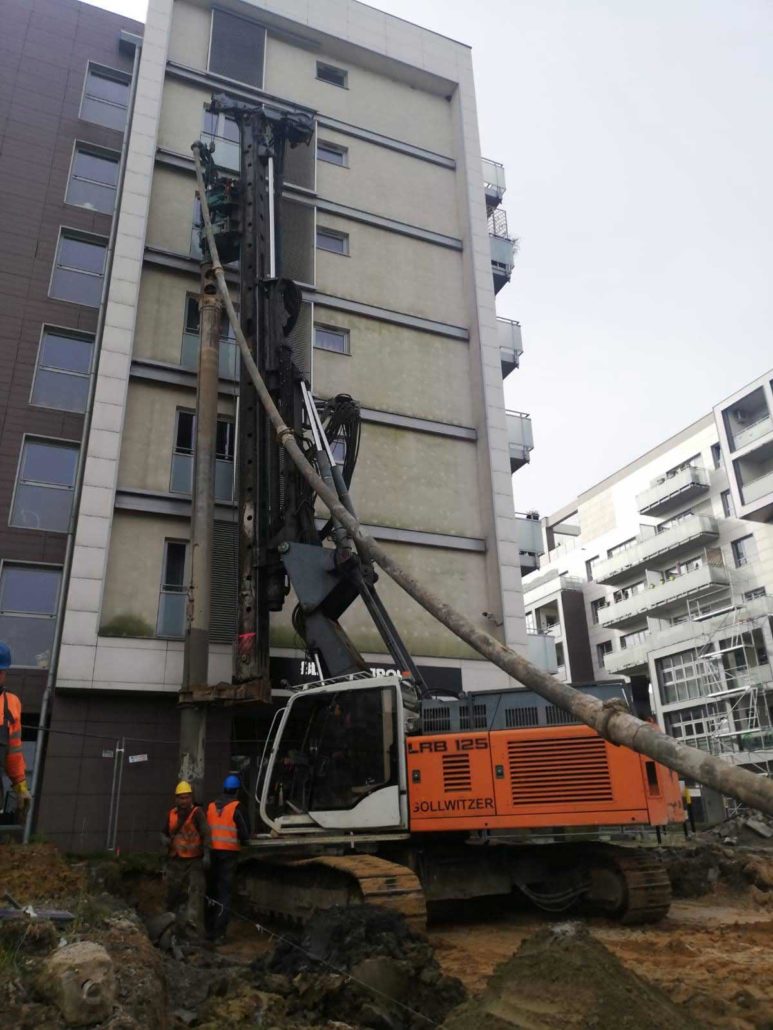 Ścianka berlińska bezwibracyjna betonowana oraz palisada żelbetowa VDW