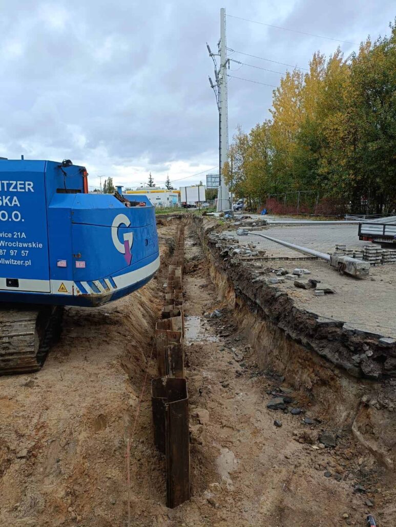 Ścianka szczelna w technologii wibracyjnej - Łódź.