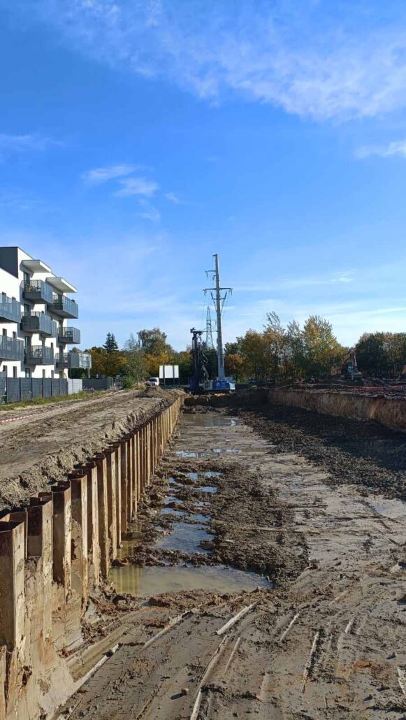 Ścianka szczelna w technologii wibracyjnej - Łódź.