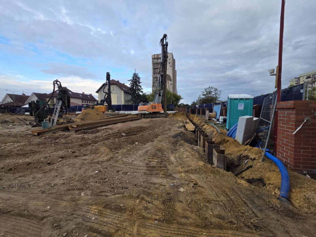 Ścianka szczelna i palisada we Wrocławiu