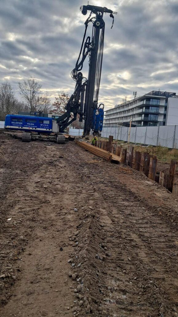 Grodzice stalowe zabezpieczenie wykopu Kołobrzeg